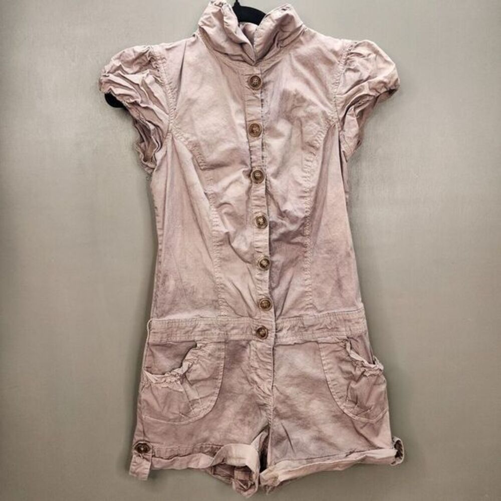 Jolt Romper Juniors Size‎ 11 Button Up Y2K Retro Ruffles 90's